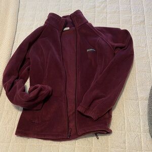 Columbia Deep Maroon Fleece Jacket